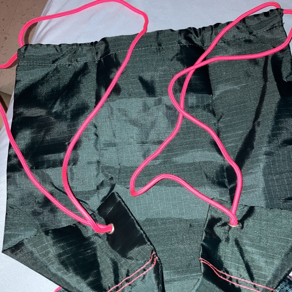 Nwot) Blue (Lightweight) Drawstring Back Pack - image 4